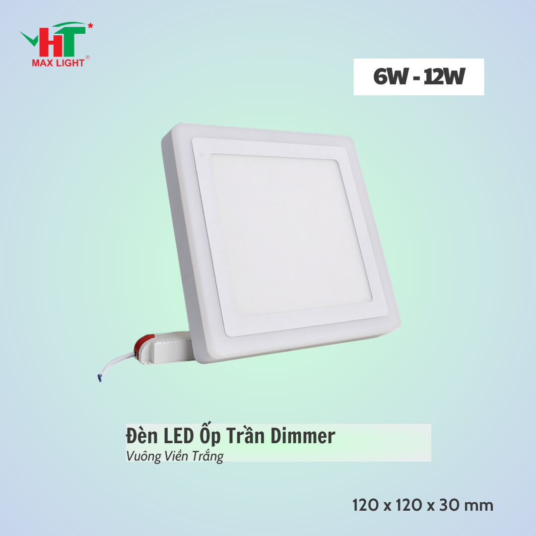 đèn Led ốp Trần Vuông Dimmer